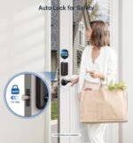Veise Fingerprint Door Lock with 2 Lever Handles - Keyless Entry Door Lock, Electronic Keypad Deadbolt, Digital Smart Code & Front Handle Sets, Auto-Locking, Easy Installation, Matte Black - Image 5