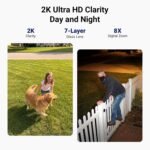 ANSQUE Security Cameras Wireless Outdoor Home System, 4 Camera Kit, No Subscription Fees, Solar Powered, Local Storage, 365-Day Battery Life, 360°PTZ Surveillance, Auto Tracking, 2K Color Night Vision - Image 6