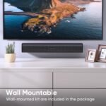 RIOWOIS 17" Sound Bar, Home Theater Surround Sound System for TV | Bass Reflex Port, Compatible with Fire TV Remote, Support Optical/AUX/Bluetooth 5.3 Input, Compact Design, Wall-mountable - Image 7
