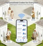 Veise VE012W WiFi Fingerprint Smart Lock for Front Door, Matte Black | App Remote, Built-in WiFi, Alexa & Google Compatible, Real-Time Alerts, Low Battery Alarm, Keyless Entry Keypad Deadbolt - Image 7