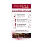 L'Oreal Paris Excellence Crème Permanent Hair Dye, Triple Care Hair Color with Hyaluronic Acid for 100% Gray Coverage, 4AR Dark Chocolate Brown, 1 Kit (Packaging May Vary) - Image 11