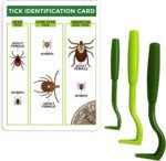 TickCheck Tick Remover Value 3 Pack - Tick Remover Tools + Tick Identification Card - for Humans, Dogs & Cats (1 Set) - Image 2