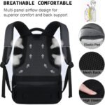 Volher Laptop Backpack,Business Travel Anti Theft Slim Durable Laptops Backpack,Water Resistant College Computer Bag for Women & Men Fits 15.6 Inch Laptop and Notebook - Black - Image 6
