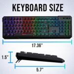 KLIM Chroma Wireless Keyboard – RGB Backlit Gaming, Rechargeable Battery, PC Keyboard, Durable & Water-Resistant, Compatible with PS4, PS5 & Mac - Black - Image 8