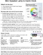 Waveloop Speaker Alarm Clocks for Bedrooms with Wireless Charging Station | Bluetooth Speaker, Sunrise Wake Up Light, RGB Night Lamp, 4-Button Bedside Alarm Clock with Time Display, USB-C Port - Image 5