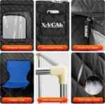 Upgraded Portable Sauna for Home，Relaxation, Steam Sauna for Home with Steamer, Remote Control, Folding Chair, 9 Levels - Image 4