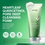 Anua Heartleaf Quercetinol Pore Deep Cleansing Foam, Face wash for Pore Refining Cleanser, Hydrating Daily Facial Cleanser For Double Cleansing, Gentle Foaming with BHA, Korean Skincare, 5.07 fl.oz. - Image 3