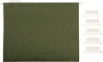 Amazon Basics Hanging File Folders with Adjustable Tabs, Sturdy Expandable Document Organizer, Letter Size 8.5x11 inch, Green, 25-Pack - Image 7