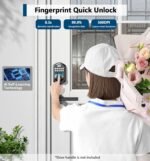 TEEHO TE002 Fingerprint Deadbolt with Keypad for Front Door, Matte Black | 1-Second Fingerprint Unlock, ANSI Grade 3, 20 User Codes, Auto Lock, Anti-Peep Password, IP54 Waterproof & Low Battery Alerts - Image 4