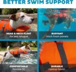Outward Hound Granby Splash Orange Dog Life Jacket, Small - Image 5