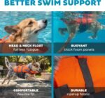 Outward Hound Granby Splash Orange Dog Life Jacket, Medium - Image 5