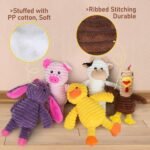 Prime Pets Dog Toys, 5 Pack, Plush Dog Squeaky Toys, Assortment Value Bundle Animal Pet Toy for Small Medium Large Dogs, Stuffed Puppy Chew Toy - Image 4