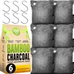 Charcoal Odor Absorber for Strong Odor (6 Pack, 100g each), Bamboo Charcoal Air Purifying Bag, Basement Musty Odor Eliminator Deodorizer, Activated Charcoal Odor Absorber for Closet, Shoe, Car - Image 2