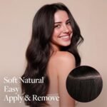 GOO GOO Clip in Hair Extensions Real Human Hair, Remy Human Hair Extensions Clip ins for Women, Natural Human Hair, 20inch 120g 7Pcs, 2 Dark Brown - Image 8