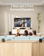 ULTIMEA 7.1ch Virtual Surround Sound Bar, Sound Bar for Smart TV with 4 Surround Speakers, Peak Power 330W, Surround Sound System for TV, App Control, TV Soundbar with Subwoofer, Opt/AUX/BT, Aura A40 | with 4 Surround Speakers, Peak Power 330W, App Control, TV Soundbar with Subwoofer, Opt/AUX/BT - Image 5