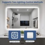 STARLEAD 28"x36" LED Bathroom Mirror with Bluetooth Speaker, 3 Color Temperature, Stepless Dimming, Anti-Fog, Touch Control, Wall-Mounted Vanity Mirror, Vertical or Horizontal - Image 9