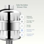Aquabliss SF100 Daily Revitalize Shower Filter - Brushed Nickel | Reduces chlorine, sediment & heavy metals. Vitamin C infusion designed for sensitive, eczema-prone skin. No tools needed - Image 5
