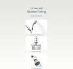 Aquabliss SF100 Daily Revitalize Shower Filter - Brushed Nickel | Reduces chlorine, sediment & heavy metals. Vitamin C infusion designed for sensitive, eczema-prone skin. No tools needed - Image 8