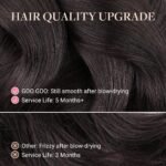 GOO GOO Tape in Hair Extensions Human Hair, 1 Jet black, 20inch 50g 20pcs, Skin Weft Seamless Invisible, Silky Straight with Thick Ends, Remy Human Hair - Image 3
