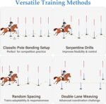 Neoaider 6 FT Pole Bending Poles for Horses, 10 Pack Agility Poles | 3-Color High Visibility, Heavy-duty Rubber Bases, Waterproof Carry Bag, Ideal for Equestrian, Soccer, Football, Pet Training - Image 6