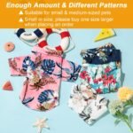 Weewooday 4 Pack Hawaiian Dog Shirts Summer Tropical,Floral Style,Medium | Breathable Tee for Small Dogs, Beach Vacation Outfit, Floral Pineapple Palm Prints, Button-down Hawaiian Style Pet Shirt - Image 4
