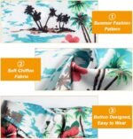 Weewooday 4 Pack Hawaiian Dog Shirts Summer Tropical,Floral Style,Medium | Breathable Tee for Small Dogs, Beach Vacation Outfit, Floral Pineapple Palm Prints, Button-down Hawaiian Style Pet Shirt - Image 3