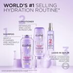 L'Oreal Paris Elvive Hyaluron Plump Hydrating Conditioner for Dehydrated, Dry Hair Infused with Hyaluronic Acid Care Complex, Paraben-Free, 12.6 Fl Oz - Image 10