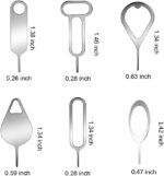 16 Pieces SIM Card Removal Openning Tool Tray Eject Pins Needle Opener Ejector Compatible with All iPhone Apple iPad HTC Samsung Galaxy Cell Phone Smartphone Watchchain Link Remover - Image 3