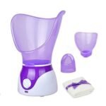 Facial Steamer Professional Steam Inhaler Facial Sauna Spa for Face Mask Moisturizer - Sinus with Aromatherapy; Pores with Timer and Extract Blackheads, Diffuser Skin Care(Purple) - Image 2