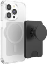 PopSockets Phone Wallet for MagSafe with Grip- Black | PopWallet, Holds 3 Cards, Magnetic, Removable, Secure, Black, iPad, Removable, Popper - Image 3