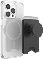 PopSockets Phone Wallet for MagSafe with Grip- Black | PopWallet, Holds 3 Cards, Magnetic, Removable, Secure, Black, iPad, Removable, Popper - Image 2
