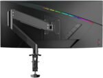 Pholiten Single Monitor Mount for up to 35" Screens | Fully Adjustable Gas Spring Arm, Holds up to 24lb, VESA 75/100mm, Black - Image 2