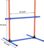 Dog Agility Training Equipment, 2-Sets Adjustable Dog Jumps & Hurdles Set for Backyard, Outdoor Dog Obstacle Course Training Starter Kit with Weave Poles and Carrying Bag for Large Small Dogs - Image 3