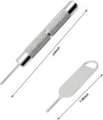 4 Pcs SIM Card Removal Openning Tool Tray Eject Pins Needle Opener Ejector Compatible with All iPhone Apple iPad HTC Samsung Galaxy Cell Phone Smartphone Watchchain Link Remover (Style B) - Image 3