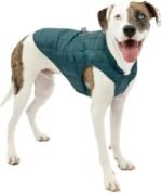 Kurgo Loft Dog Jacket, Coastal Blue/Orange, Large | Reversible Dog Coat, Great for Cold Weather, Water-Resistant, Lightweight, Reflective Trim, 2-Way Zipper for Harness Access - Image 3