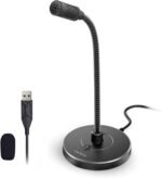 CMTECK USB Computer Microphone G009, Noise-Cancelling Recording Desktop Mic for PC/Laptop for Online Chatting, Home Studio, Podcasting, Gaming, Skype, YouTube with Mute Function(Windows/Mac) | Built-in pop filter and metal base. 360° adjustable neck, mute button. Great for podcasting, gaming, YouTube (Windows/macOS) - Image 2