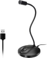 USB Microphone, 360 Degree Adjustable Gooseneck Design, Mute Button & LED Indicator, Noise-Canceling Technology, Plug & Play, Compatible with Windows & MacOS - Image 2