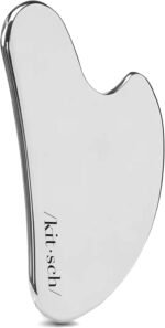 Kitsch Stainless Steel Guasha Tool for Face - Silver | Stainless Steel Gua Sha Facial Tools | Face Sculpting Tool and Double Chin Reducer, Neck & Lymphatic Drainage Massager - Image 5