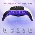 268W UV LED Nail Lamp, LKE Nail Dryer for Gel Polish, 4 Timers UV Nail Lamp Professional Nail Light, 57Pcs Lamp Beads and Automatic Sensor(White) - Image 4