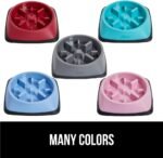 GORILLA GRIP® Patented BPA Free Slow Feeder Dog Bowls, Interactive Puzzle Toy for Dogs and Cats Food Training Enrichment, Keeps Pets Busy and Prevents Puppy Overeating, Small Breeds, 1 Cup, Pink - Image 10