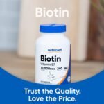 Nutricost Biotin (Vitamin B7) 10,000mcg (10mg), 240 Capsules, Quick Release | Vegetarian, Gluten Free, GMO-Free - Image 6