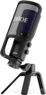RØDE NT-USB+ Professional-Grade USB Condenser Microphone For Recording Studio Quality Audio Directly To A Computer Or Mobile Device, Black | USB-C condenser microphone with Revolution Preamp and APHEX processing for vocals, podcasts and streaming - Image 2
