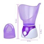 Facial Steamer Professional Steam Inhaler Facial Sauna Spa for Face Mask Moisturizer - Sinus with Aromatherapy; Pores with Timer and Extract Blackheads, Diffuser Skin Care(Purple) - Image 3