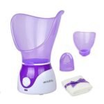 Facial Steamer Professional Steam Inhaler Facial Sauna Spa for Face Mask Moisturizer - Sinus with Aromatherapy; Pores with Timer and Extract Blackheads, Diffuser Skin Care(Purple) - Image 5