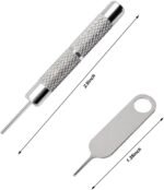 4 Pcs SIM Card Removal Openning Tool Tray Eject Pins Needle Opener Ejector Compatible with All iPhone Apple iPad HTC Samsung Galaxy Cell Phone Smartphone Watchchain Link Remover (Style C) - Image 3