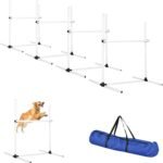 Dog Agility Jump Training Kit, Adjustable Hurdle Set with Storage Bag, Easy Setup Indoor Outdoor Obstacle Course Equipment for Dogs - Image 2