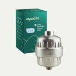 Aquabliss SF100 Daily Revitalize Shower Filter - Brushed Nickel | Reduces chlorine, sediment & heavy metals. Vitamin C infusion designed for sensitive, eczema-prone skin. No tools needed - Image 3