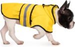 HDE Dog Raincoat with Hood & Leash Hole S-XL Dog Rain Jacket Yellow M | Hooded Rain Coat, Reflective Safety Strip, Water Resistant, Easy On/Off, Good for Pets, Small Medium & Extra Large Dog Breeds - Image 2