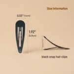 40 Pack Black 2 Inch Barrettes Women Metal Snap Hair Clips Accessories - Image 7