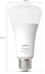 Philips Hue Smart 100W A21 LED Bulb - White and Color Ambiance Color-Changing Light - 1 Pack - 1600LM - E26 - Indoor - Control with Hue App - Works with Alexa, Google Assistant and Apple Homekit - Image 7